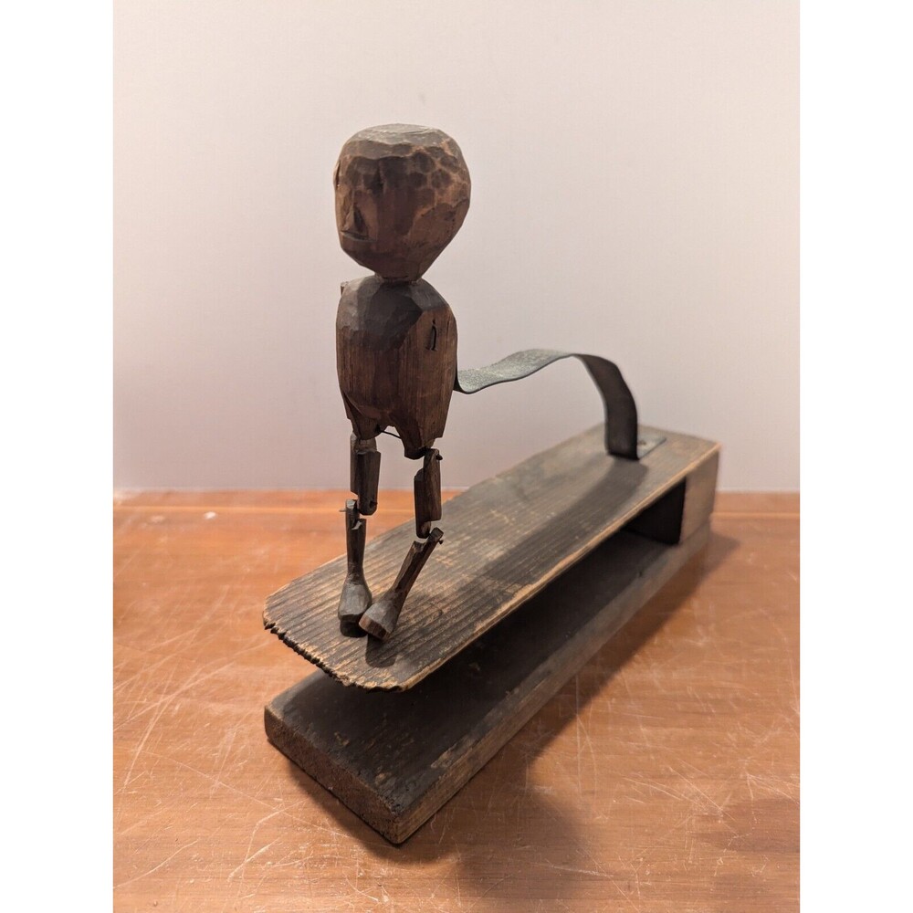 Very Early Dancing Dan Wood Figure Folk Art